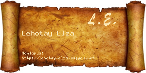 Lehotay Elza névjegykártya